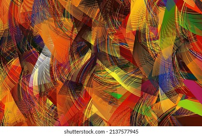 Light Multicolor vector background with wry lines. Creative illustration in halftone style with gradient. New composition for your brand book.