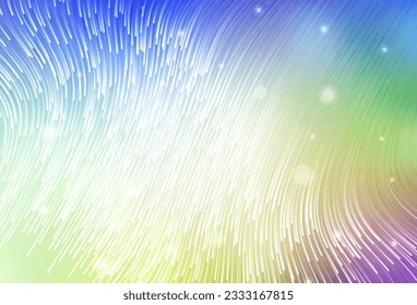 Light Multicolor vector background with wry lines. An elegant bright illustration with gradient lines. Texture for booklets, leaflets.