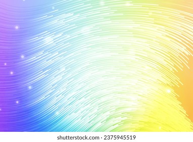 Light Multicolor vector background with wry lines. Colorful gradient illustration in simple style with lines. Pattern for your business design.
