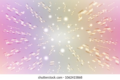 Light Multicolor vector background with xmas confetti. Confetti on blurred abstract background with colorful gradient. The pattern can be used for birthday gifts, congratulations.