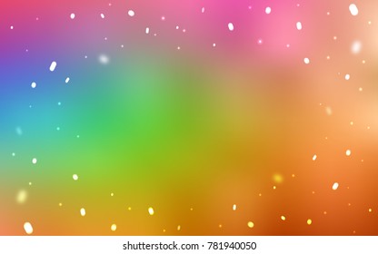 Light Multicolor vector background with xmas snowflakes. Shining colored illustration with snow in christmas style. The pattern can be used for new year ad, booklets.