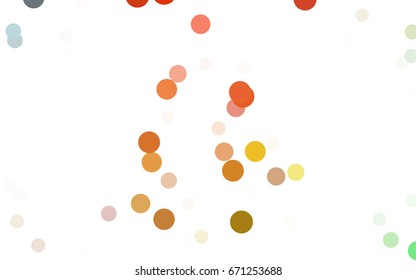Light Multicolor vector banner with circles, spheres. Abstract spots. Background of Art bubbles in halftone style with colored gradient.