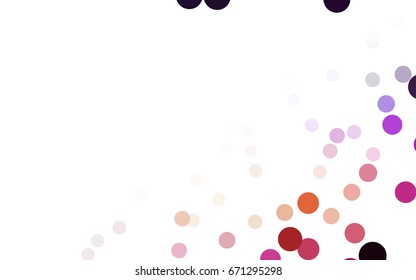 Light Multicolor vector banner with circles, spheres. Abstract spots. Background of Art bubbles in halftone style with colored gradient.