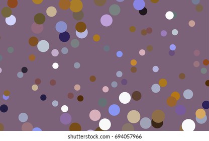 Light Multicolor vector banner with circles, spheres. Abstract spots. Background of Art bubbles in halftone style with colored gradient.