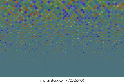 Light Multicolor vector banner with circles, spheres. Abstract spots. Background of Art bubbles in halftone style with colored gradient.