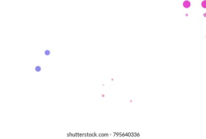 Light Multicolor vector banner with circles, spheres. Abstract spots. Background of Art bubbles in halftone style with colored gradient.