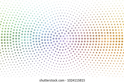 Light Multicolor vector banner set of circles, spheres. Donuts Background. Creative Design Templates. Technology halftone illustration.