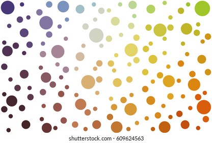 Light Multicolor vector banner set of circles, spheres. Donuts Background. Creative Design Templates. Technology halftone illustration.