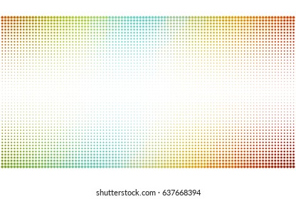 Light Multicolor vector banner set of circles, spheres. Donuts Background. Creative Design Templates. Technology halftone illustration.