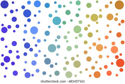 Light Multicolor vector banner set of circles, spheres. Donuts Background. Creative Design Templates. Technology halftone illustration.