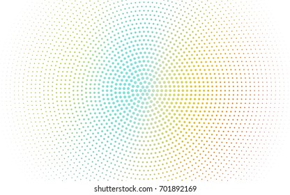 Light Multicolor vector banner set of circles, spheres. Donuts Background. Creative Design Templates. Technology halftone illustration.