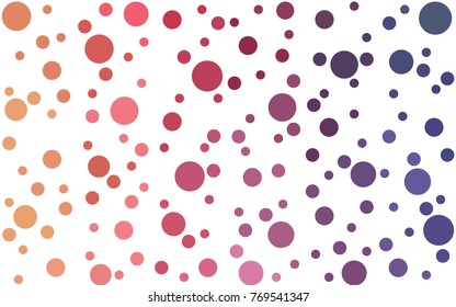Light Multicolor vector banner set of circles, spheres. Donuts Background. Creative Design Templates. Technology halftone illustration.