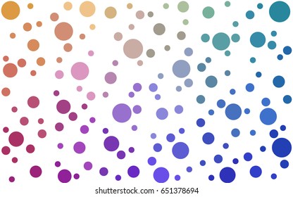 Light Multicolor vector banners set of circles, spheres. Abstract spots. Art Background of bubbles in halftone style with colored gradient.