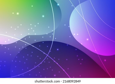 Light Multicolor vector Beautiful colorful illustration with circles, lines. Beautiful colored illustration with blurred circles in nature style. Simple design for your web site.