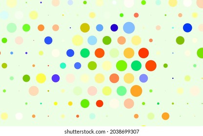 Light Multicolor vector Blurred decorative design in abstract style with bubbles. Beautiful colored illustration with blurred circles in nature style. Modern design for a business card.