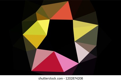Light Multicolor vector blurry hexagon template. A sample with polygonal shapes. Brand new style for your business design.