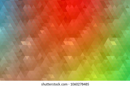 Light Multicolor vector blurry triangle pattern. Creative illustration in halftone style with gradient. The best triangular design for your business.