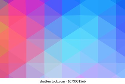 Light Multicolor vector blurry triangle texture. A completely new color illustration in a  polygonal style. Triangular pattern for your business design.