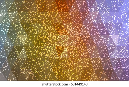 Light Multicolor vector christmas postcard low polygon background. Illustration consisting of triangles. Abstract triangular polygonal origami or crystal design of New Year celebration.