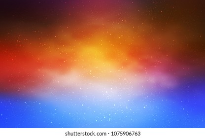 Light Multicolor vector cover with astronomical stars. Modern abstract illustration with Big Dipper stars. Best design for your ad, poster, banner.