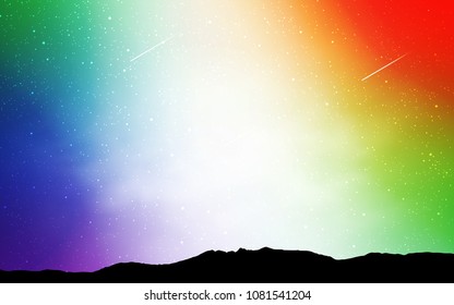 Light Multicolor vector cover with astronomical stars. Modern abstract illustration with Big Dipper stars. Smart design for your business advert.