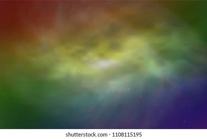 Light Multicolor vector cover with astronomical stars. Modern abstract illustration with Big Dipper stars. Pattern for astrology websites.