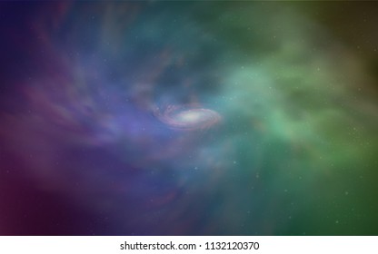 Light Multicolor vector cover with astronomical stars. Space stars on blurred abstract background with gradient. Template for cosmic backgrounds.