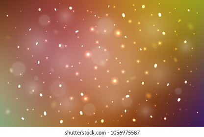 Light Multicolor vector cover with beautiful snowflakes. Decorative shining illustration with snow on abstract template. The pattern can be used for year new  websites.