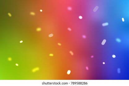 Light Multicolor vector cover with beautiful snowflakes. Decorative shining illustration with snow on abstract template. The pattern can be used for year new  websites.