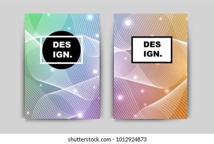 Light Multicolor vector cover for Envelopes. Abstract booklet on colored background with gradient. Pattern for beautiful business cards, folders.