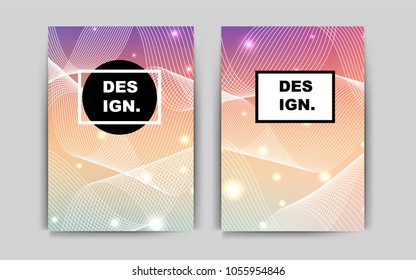 Light Multicolor vector cover for Envelopes. Glitter abstract design concept with text box. Pattern for beautiful business cards, folders.