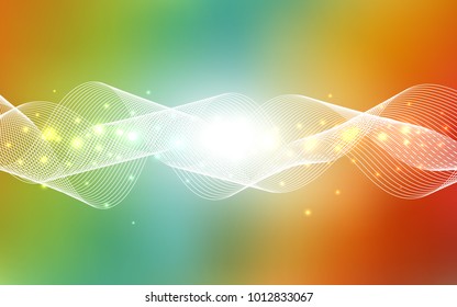 Light Multicolor vector cover with happy holiday ribbons. Glitter abstract illustration with colorful confetti, ribbons. The pattern can be used for birthday gifts, congratulations.