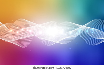 Light Multicolor vector cover with happy holiday ribbons. Beautiful colored illustration with ribbon in celebration style. The pattern can be used for birthday gifts, congratulations.