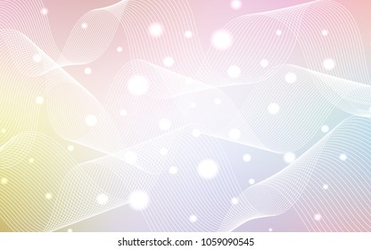 Light Multicolor vector cover with happy holiday ribbons. Modern geometrical abstract illustration with carnival ribbons. Beautiful design for your business advert of anniversary.