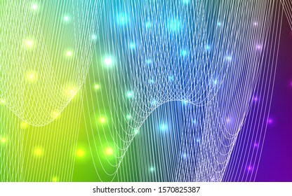 Light Multicolor vector cover with happy holiday ribbons. Beautiful colored illustration with ribbon in celebration style. Beautiful design for your business advert of anniversary.