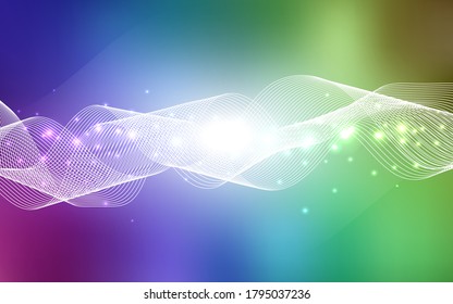 Light Multicolor vector cover with happy holiday ribbons. Blurred decorative design in anniversary style with confetti. The pattern can be used for carnival, festival leaflets.