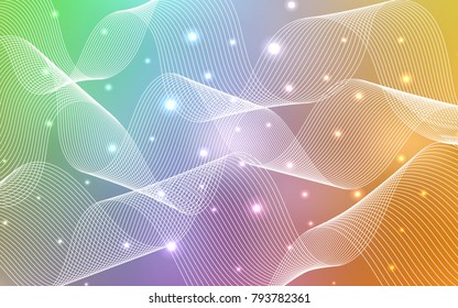 Light Multicolor vector cover with happy holiday ribbons. Blurred decorative design in anniversary style with confetti. The pattern can be used for birthday gifts, congratulations.