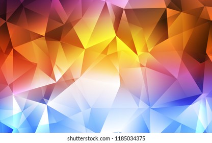 Light Multicolor vector cover in polygonal style. Modern abstract illustration with colorful triangles. The template can be used as a background.