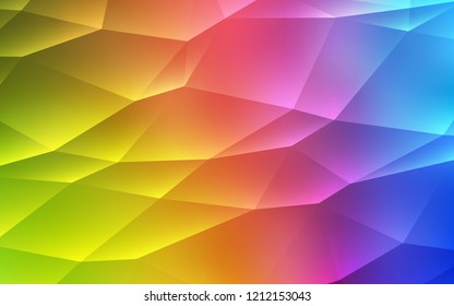 Light Multicolor vector cover in polygonal style. Beautiful illustration with triangles in nature style. The template can be used as a background.