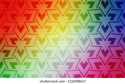 Light Multicolor vector cover with polygonal style. Illustration with set of colorful triangles, lines. Smart design for your adverts.