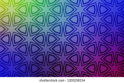 Light Multicolor vector cover with small and big stars. Glitter abstract illustration with colored stars. Template for sell phone backgrounds.