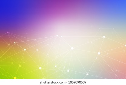 Light Multicolor vector cover with spots, lines. Decorative design in abstract style with triangle structure. Beautiful design for your business advert.