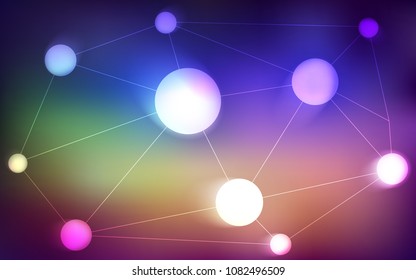 Light Multicolor vector cover with spots, lines. Abstract illustration with colorful discs and triangles. New design for ad, poster, banner of your website.