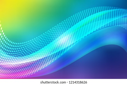 Light Multicolor vector cover with spots, lines. Decorative design in abstract style with triangle structure. New template for your brand book.