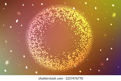 Light Multicolor vector cover with spots. Illustration with set of shining colorful abstract circles. Design for your business advert.