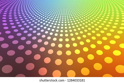 Light Multicolor vector cover with spots. Glitter abstract illustration with blurred drops of rain. Beautiful design for your business advert.