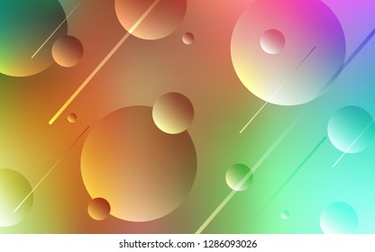 Light Multicolor vector cover with spots. Glitter abstract illustration with blurred drops of rain. Beautiful design for your business advert.