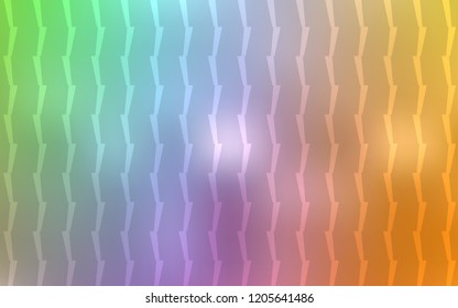 Light Multicolor vector cover with stright stripes. Lines on blurred abstract background with gradient. The pattern for ad, booklets, leaflets.