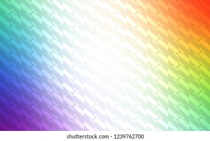 Light Multicolor vector cover with stright stripes. Lines on blurred abstract background with gradient. Pattern for ads, posters, banners.
