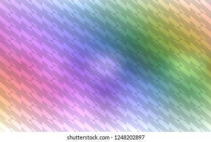 Light Multicolor vector cover with stright stripes. Blurred decorative design in simple style with lines. Pattern for ad, booklets, leaflets.